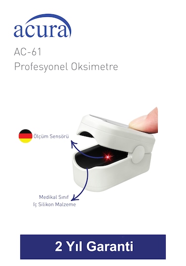 Acura Ac-61 Üts Kayıtlı Oled Ekranlı Profesyonel Pulse Oksimetre