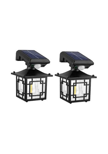My Topped 2 Adet Güneş Enerjili Ip65 Su Geçirmez Sokak Lambası, Vücut Sensörü, Yol Ve Bahçe Işıkları