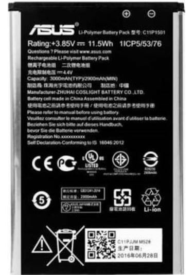Asus Zenfone 2 Lazer 6.0 İnç Ze601Kl C11P1501 Batarya Pil 3000