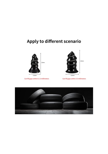 Tenfowee Hızlı Lastik Onarım Çivileri 15 Küçük + 15 Büyük Siyah Kauçuk, Tornavida Ve Plastik Kutu İçerir