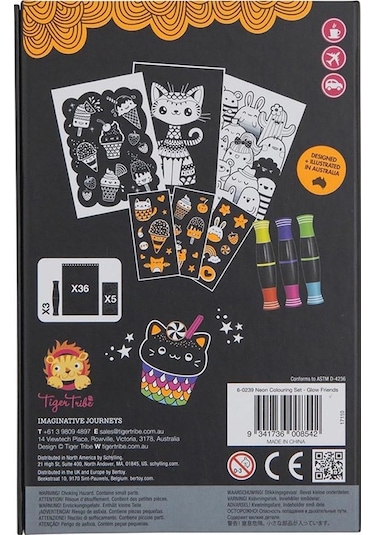 Tiger Tribe Neon Boyama Seti - Glow Friends