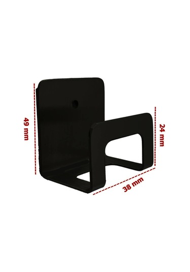 Kendinden Yapışkanlı Sünger Tutucu Mat Siyah 2 Li Paket Siyah