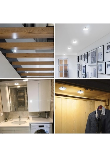 Fortunelane Kişi Algılama Led Gece Lambası - 5m/120 Algılama - Manyetik/örgü/çivi Kurulum - Beyaz Kasa Soğuk Işık Beyaz Beyaz