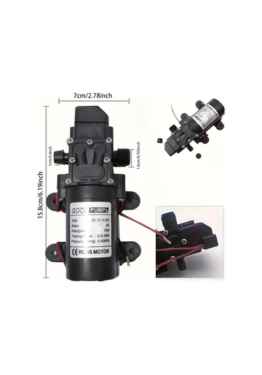 Dashanshop Yüksek Basınç 130psı 12v Su Pompası - Kendinden Emişli 1 59 Gallon Dak