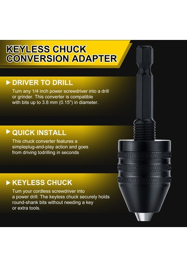 Shineyee 2 Adet Mini Boru Somunu Seti - 0.3-3.6mm Ve 0.8-8mm Çapı, Anahtarsız Tasarım, Altıgen Sap, Elektrikli Vidalama Ve Boru Aletleri İçin Uyumlu