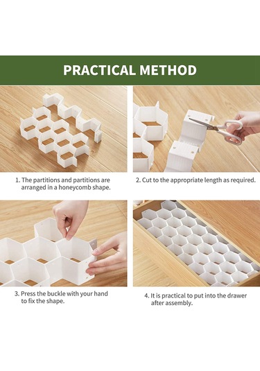 Homyl Petek Dolap Çorap İç Çamaşır Çekmece Bölücü Beyaz Beyaz