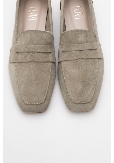 Luvishoes Luvi Shoes Morne Bej Süet Hakiki Deri Kadın Loafer Ayakkabı Bej Süet