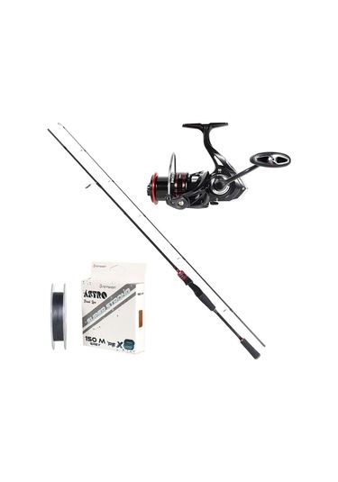 Remixon Focus Rd 210cm 5-35g Spin Olta Kamışı + Remixon Rd 3000 Spin Olta Makinesi + Astro 8x 150m Örgü İp Misina Olta Seti