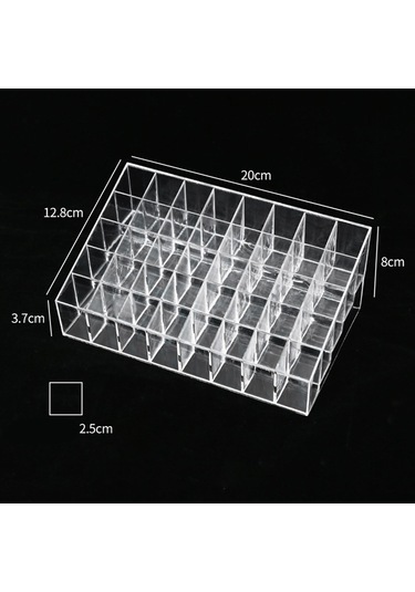 Suntek Akrilik Kozmetik Saklama Kutusu Şişeler Için Şeffaf 40-ızgara Şeffaf