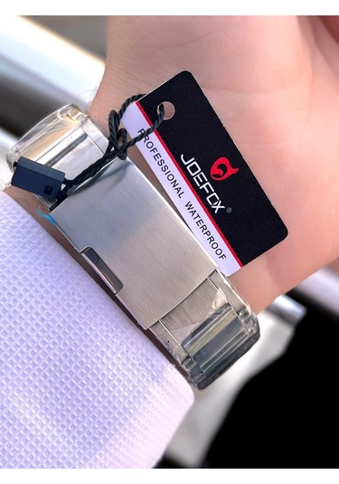 Joefox Çelik Kordon Dijital Ve Analog 2 Yıl Garantili 3 Atm Suya Dayanıklı Erkek Kol Saati Joe.cl09 Gümüş