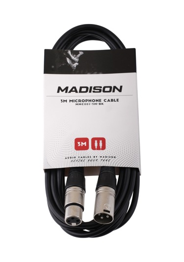 Madison Mikrofon Kablosu 3 Metre- Siyah