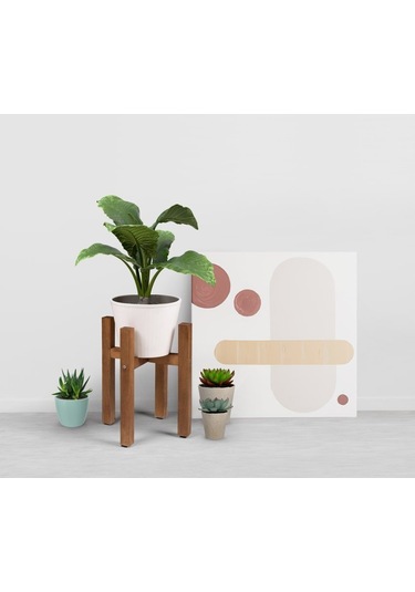 Ofisbazaar Mini Ahşap Çiçeklik