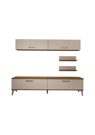 Decoraktiv Eko 5 Slm Std Silver Tv Ünitesi Tv Sehpası Ceviz - Beyaz