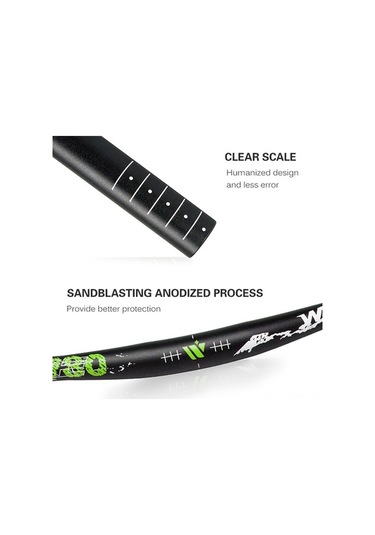 Artfulabode X U Şekilli Mavi Gidon Gidon Dağ Bisikleti Bisiklet Bisiklet Alüminyum Alaşımlı 780 31.8mm Od Mavi