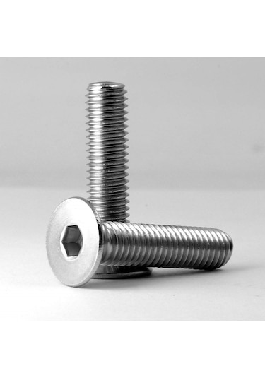 Havşa Başlı İnox İmbus 10.9 Dın 7991 A2 Paslanmaz Çelik Civata M4x10 Mm 20 Adet