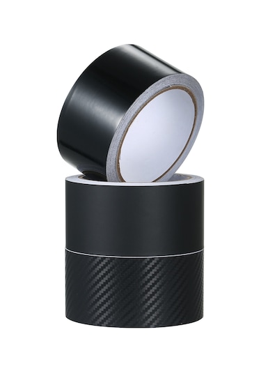 Konesam Pvc Araba Gövde Korumalı Sticker - Mat Siyah, Parlak Siyah, 3d Karbon Fiber Seçenekli - Kabarcıksız Uygulama, Hava Oluklu Dekoratif Strip