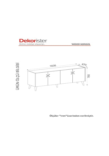 Dekorister Exclusive Wood Konsol Ceviz-Antrasit