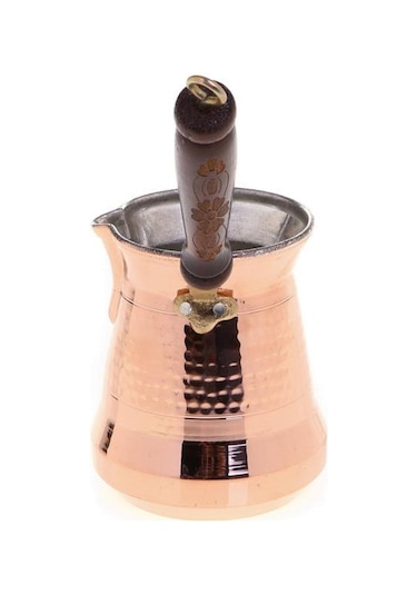 Cobper Premium Collection Roman Bakır Cezve 450ml Ahşap Kulp