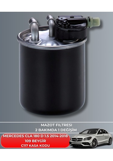 Mercedes Cla 180 D 1.5 2014-2015-2016-2017-2018 109 Beygir Mazot Yakıt Filtresi