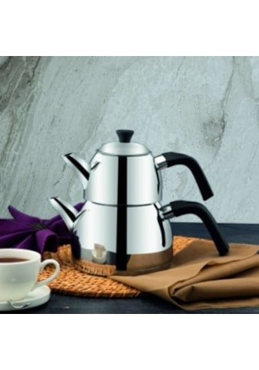 Zest Bohem Mini Boy İndiksiyon Tabanlı Çaydanlık Takımı Siyah Siyah