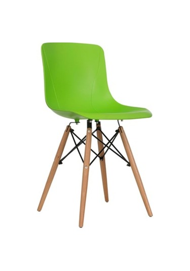 Evdema Vitale Maya Ahşap Ayaklı Sandalye Yeşil Ms.Sa073