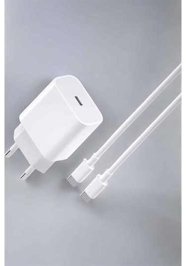 Apple iOS Uyumlu Type-c Girişli Hızlı Şarj 15/15 Pro Max Adaptör Ve Kablosu,