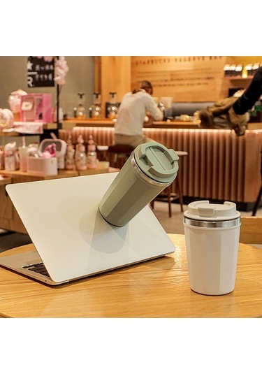 Novahub 500ml Ergonomik Tasarım Kahve Kupası, Paslanmaz Çelik, Yeniden Kullanılabilir, Taşınabilir Seyahat Kahve Kupası