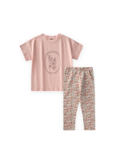 cigit desenli taytli t shirt takim 2 10 yas pudra pembe pudra 121067443