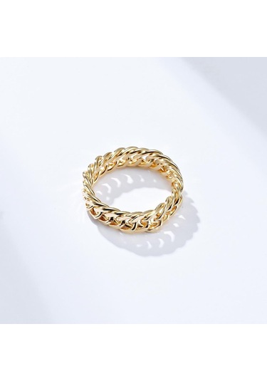 Siyah Moda Titanyum Çelik Yüzükler Zincir Çift Dokuma Küba Basit Erkek Yüzük Gümüş Kadın Yüzük Takı Yeni 2023 Çiftin Yüzük 9 Siyah