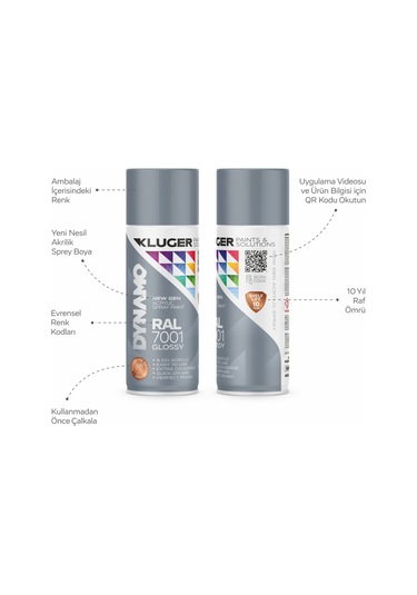 Kluger Gri Spey Boya Ral 7001