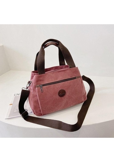 Ganzhoushop Tuval Red Omuz Kapasiteli Kadınlar Kadınlar İçin İçin Günlük Çapraz Çantaları Çantalar Çanta Büyük Yq Kırmızı