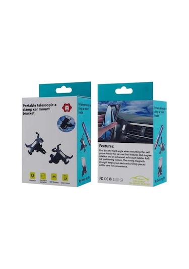 Ally W15L Mini Torpido Üzeri Araç Içi Telefon Tutucu (119546613)-Siyah