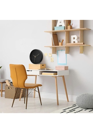 Reedark Sessiz Kuvars Hareketli 30 Cm Metal Duvar Saati - Modern Minimalist Tasarım, Ev Ofis Dekoru Çok Renki