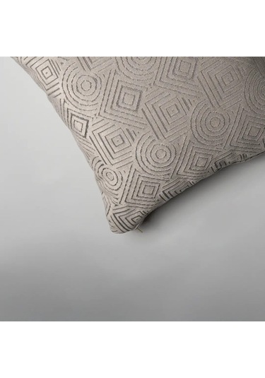 Sezyon Mira Desenli 45 45 Bej Gri Kırlent Kılıfı Bej Gri