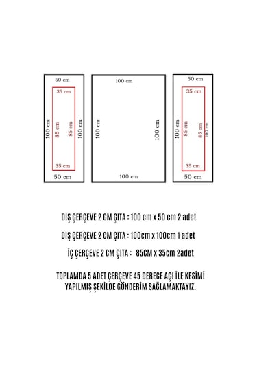 Decozza Dekoratif Boyanabilir 4 Cm Hazır Kesimli Duvar Çıtası