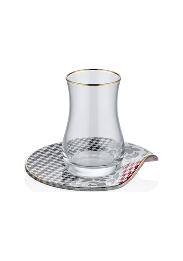 Neva N3253 Berry 6 Kişilik Çay Seti-Kazayağı Çok Renkli