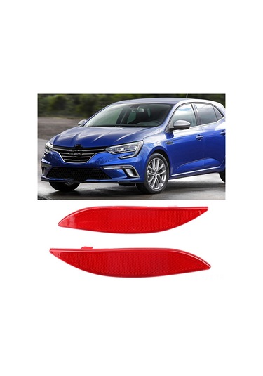 Yaozixa Renault Megane Mk3 2008-2013 Arka Tampon Reflektör Lambası, Kaliteli Abs Malzeme, 3804-3805 Oe Numralı, Kolay Kurulum, Dayanıklı, 1 Çift