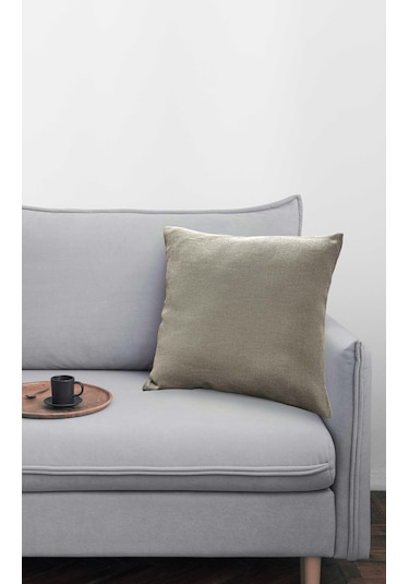 Melodie Keten Kırlent Kılıfı Kahverengi 45x45 Cm