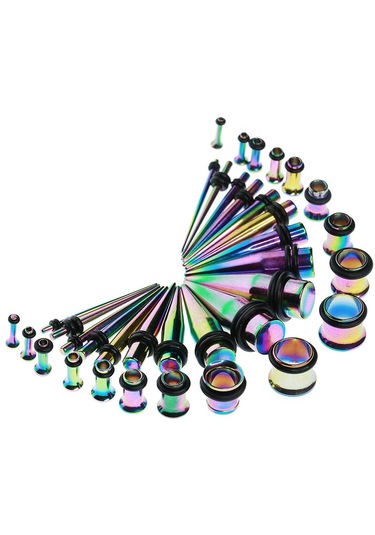 Homyl 36 Parça Kulak Göstergeleri Germe Kiti Fiş Konik 14g Çok Renkli
