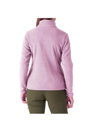 Genıus Store Kadın Tam Fermuarlı Kalın Outdoor Polar Ceket Lila