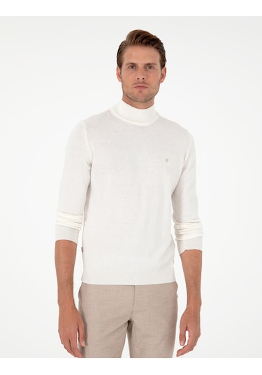 Pierre Cardin Erkek Ekru Kazak /triko 50296614-vr019 Ekru