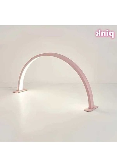 Fastbuy 180mm Pembe Led Masa Lambası 6000k Usb Güçlü Ayarlanabilir Hilal Titresimsiz Tirmak Pembe