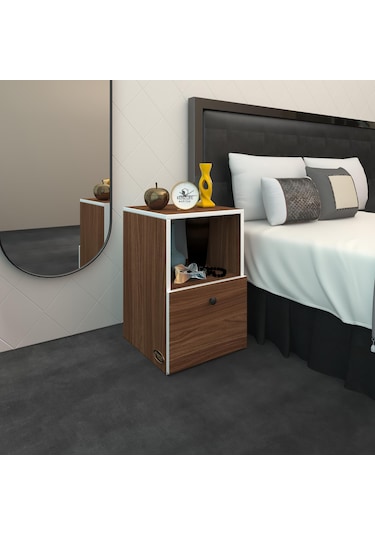 Kenzlife Komodin Yokatta Cvz 60 39 39 Komidin Kitaplık Ayakkabılık Kapaklı Arkalıklı Beyaz