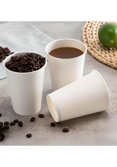 Karton Bardak 12 Oz Beyaz 50 Adet Beyaz Belirtilmemiş