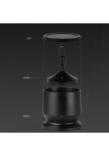 Wezone 58mm Çelik Kahve Toz Toplayıcı - Kapağı Ve Basma Aleti İle 3'lü Set, Espresso Torbası İçin Düzenleyici, Lehimli Ve Sağlam Siyah