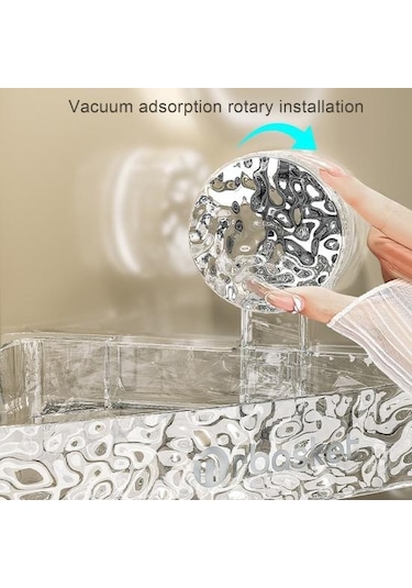 Şeffaf Depolama Rafı Üçgen Şekli Vantuz Duş Caddy Hızlı Drenaj Depolama Rafı Mutfak Şeffaf