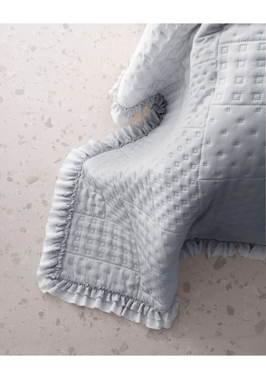 Madame Coco Medus Çift Kişilik Yatak Örtüsü - İndigo Indigo