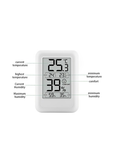 Vkemall Ts-ft0400 Sıcaklık Ve Nem Kayıt Fonksiyonlu İç Mekan Yüksek Hassasiyetli Dijital Sıcaklık