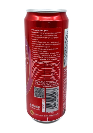 Chupa Chups Sparkling Strawberry Flavour - Çilek Aromalı Gazlı İçecek 330 Ml