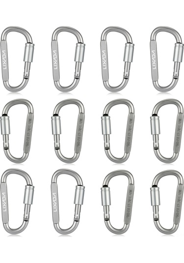 Lixada D-şeklinde Karabina Kilidi Aşırı Dayanıklı Alüminyum Alaşım Karabina Çadır İpi Karabina Sırt Çantası Askısı Karabina